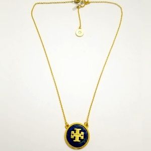 Authentic Tory Burch Blue Lapis Semiprecious Stone Necklace. New with Bag